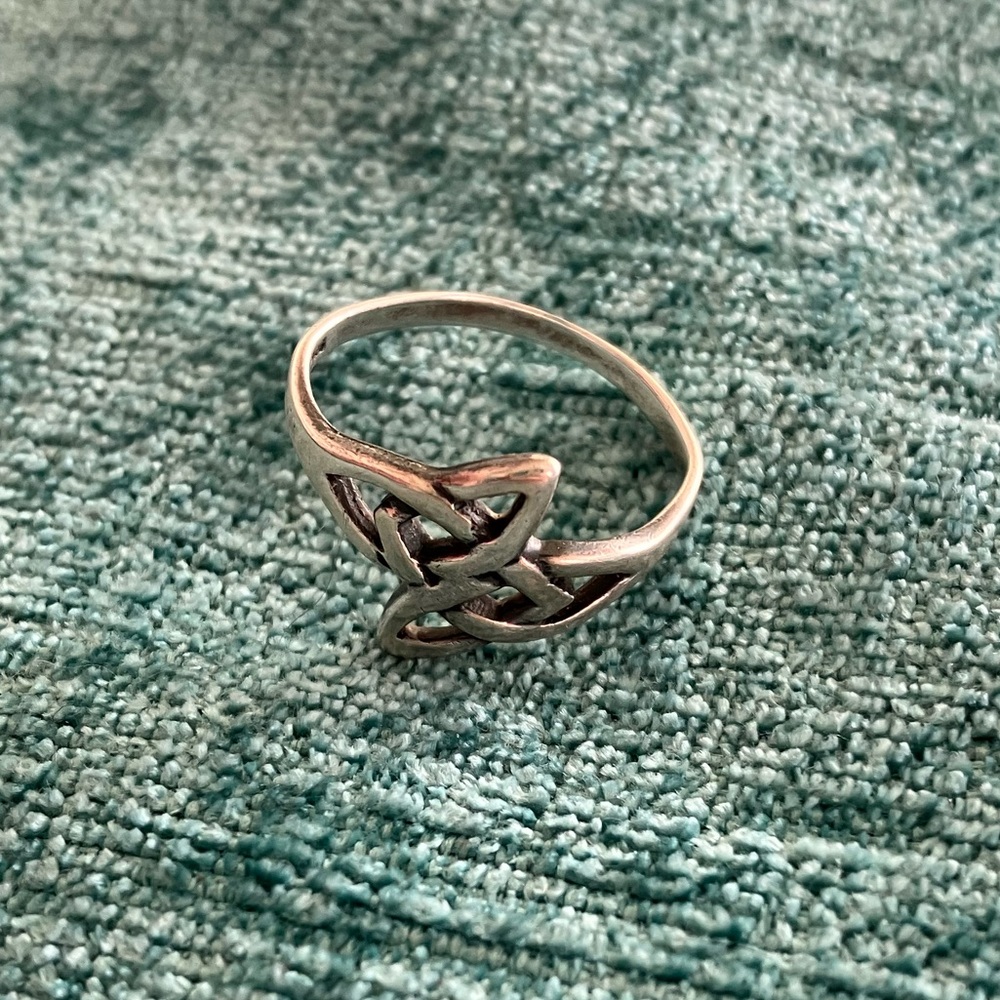 Vintage 925 Solid Silver Knot Ring - image 4